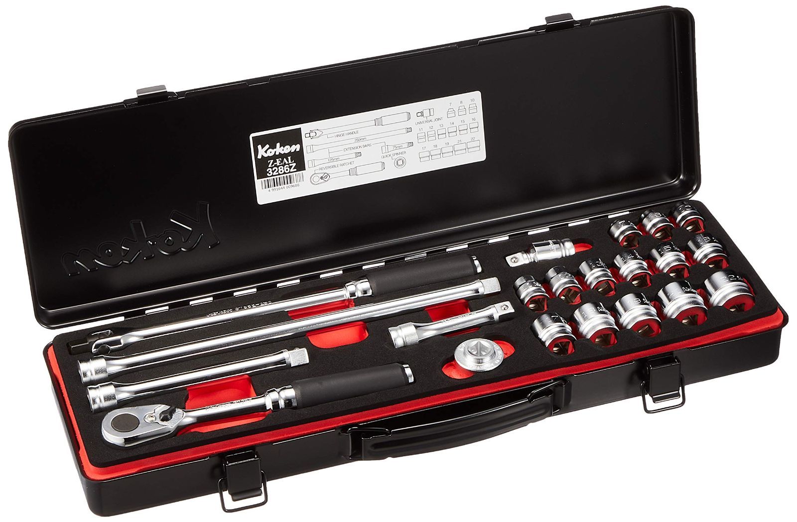 山下工業研究所Ko-ken 3286Z Z-EAL 3|8＂ 9.5mm 差込 ソケットレンチセット 21ヶ組 3286Z