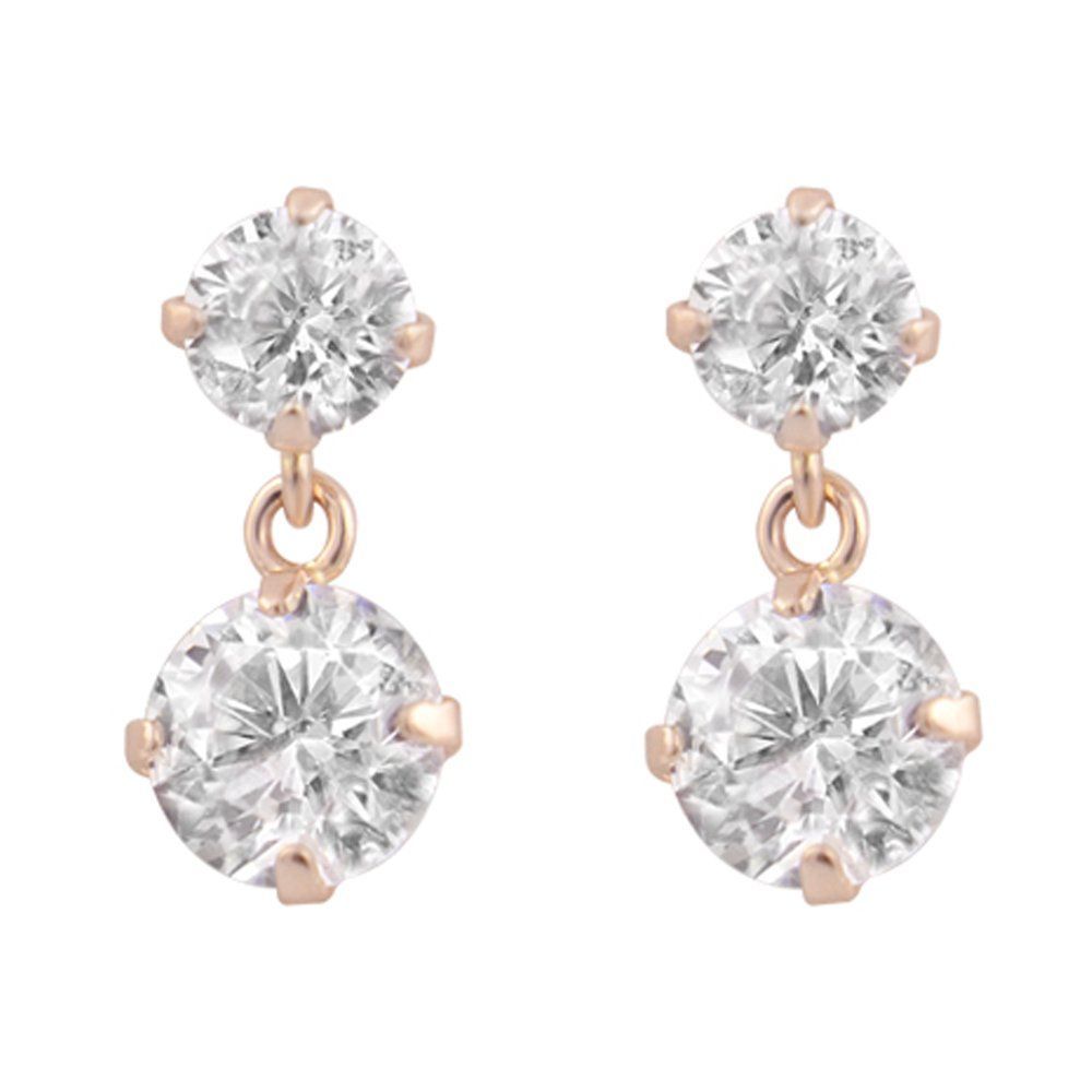 人気商品 BLOOM K10 ピンクゴールド ブルーム キュービックジルコニア ピアス 0231-3638-0013-0000