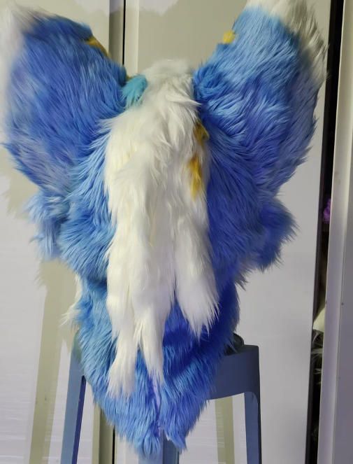 ファースーツ 着ぐるみセット NO.262 ドラゴン 青 ブルー ケモノ ファースーツ 全頭ヘッド ぬいぐるみ コスプレ コスチューム 一点物