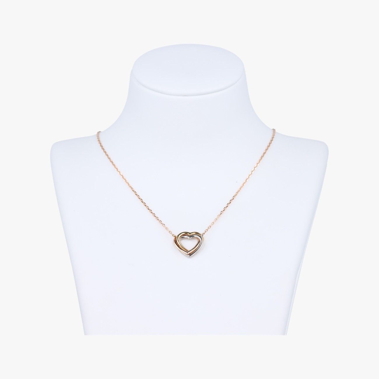 Cartier ハートネックレスローズゴールド Cartier カルティエ 新品同様 Cハート ダイヤ ネックレス 750