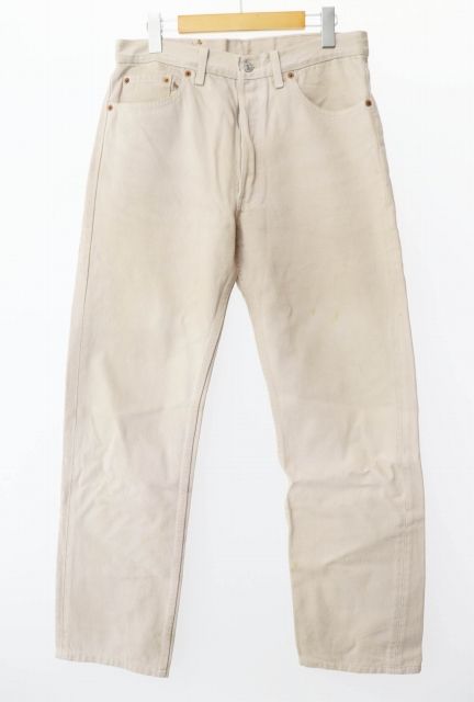 リーバイス Levi's 90s USA製 501 5951 ストレート パンツ 33 ベージュ ブランド古着ベクトル 中古250106