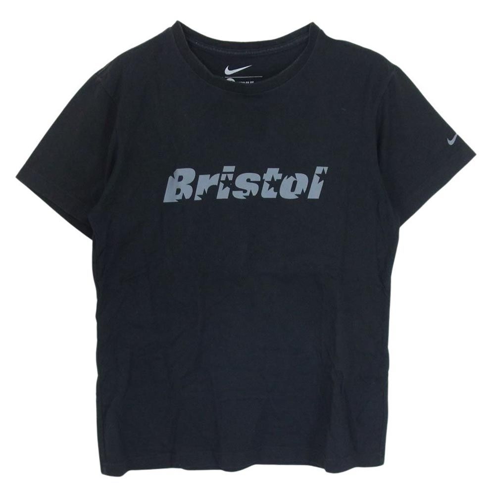 F.C.R.B. エフシーアールビー Ｔシャツ 615036-010 × NIKE ナイキ BRISTOL TEE 半袖 ロゴ Tシャツ  ブラック系 M【中古】