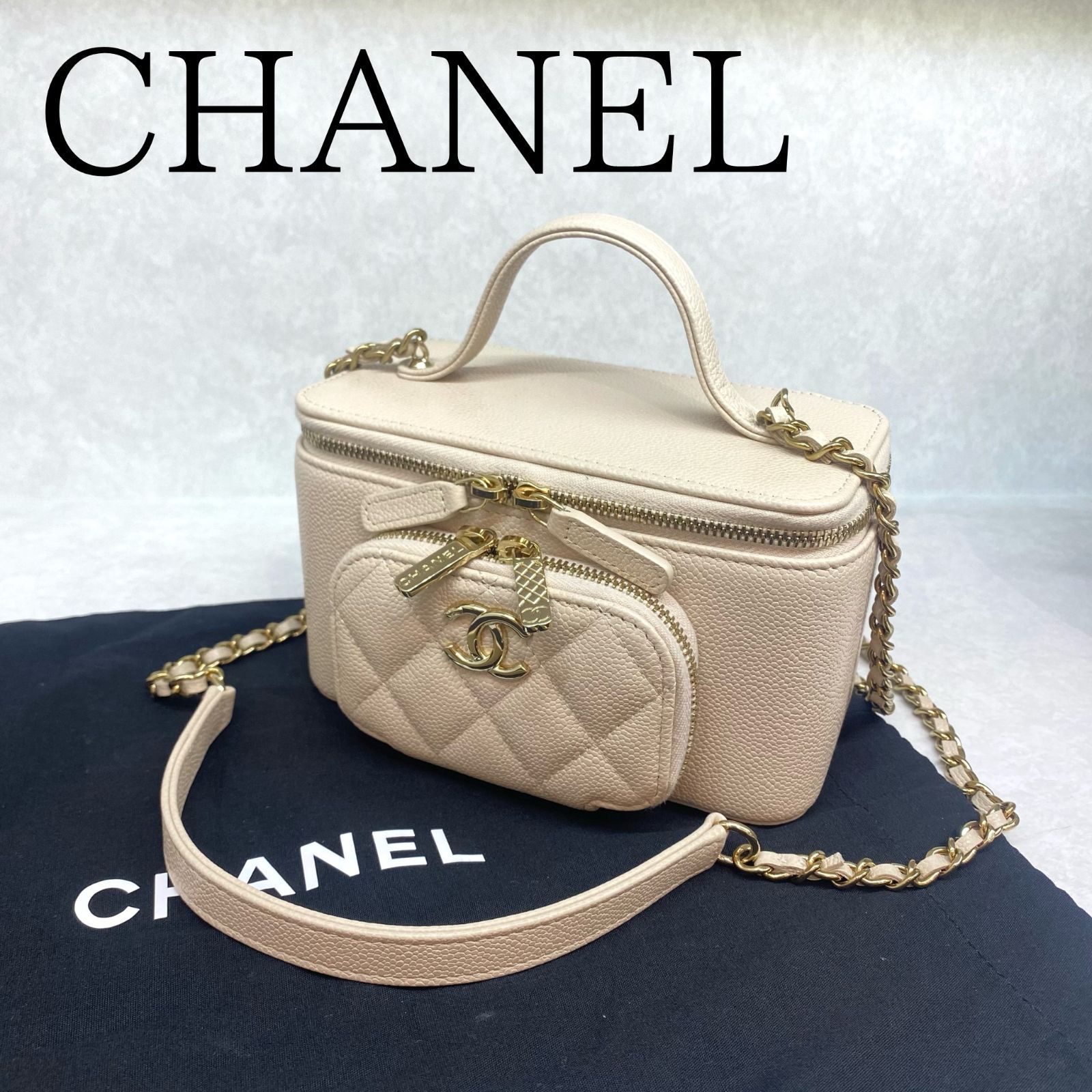 人気🌟CHANEL シャネル ゴールド金具 ミニバニティ チェーンショルダー
