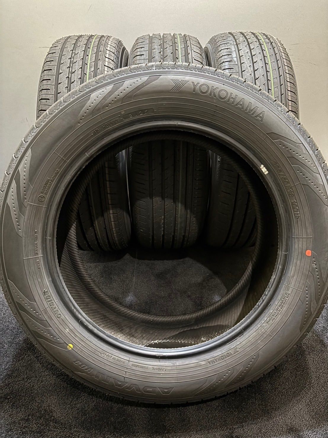 専用①YOKOHAMA ADVAN V03 225/60R18 2本 ペペポポ様 ① ヨコハマ アドバン V03 225/60R18 2本