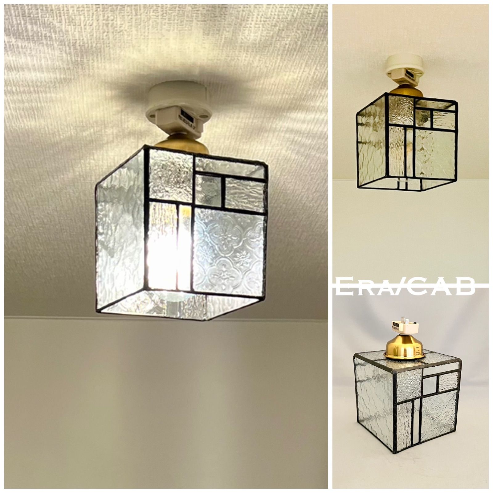 ガラス ペンダントライト 時代物 電笠 電傘 レトロ ヴィンテージ 間接