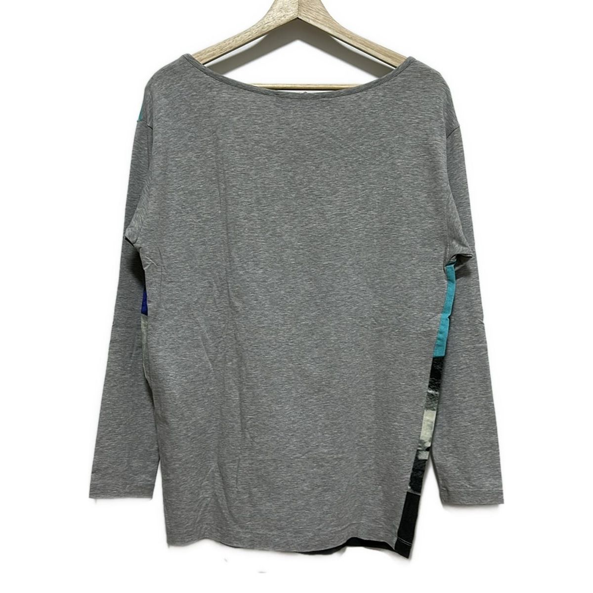 LOVE ラブモスキーノ 長袖Tシャツ サイズ40 I M レディース - ライトグレー×黒×マルチ