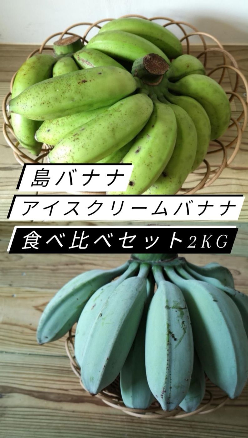 石垣島産 アイスクリームバナナ&島バナナ 食べ比べセット 2kg - メルカリ