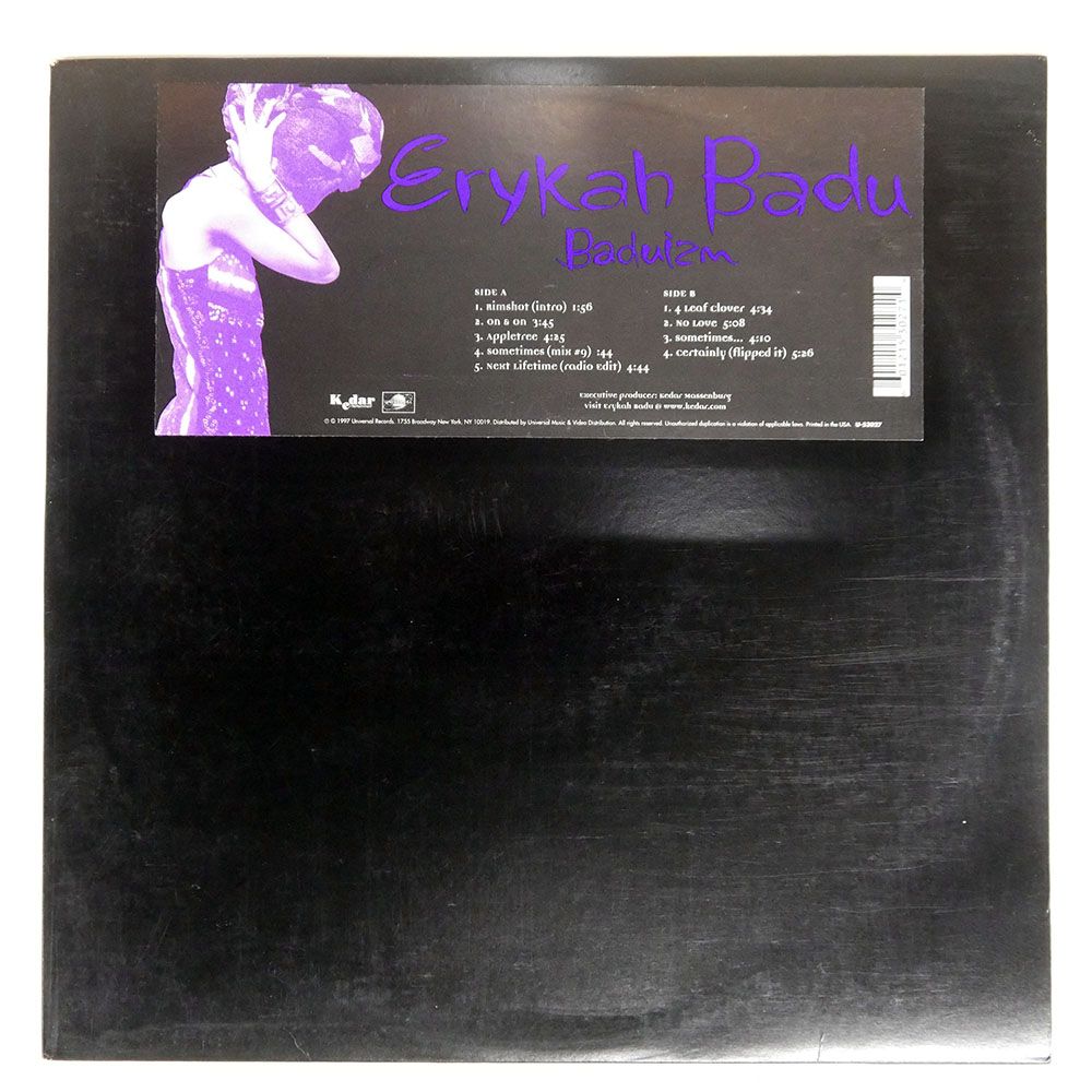 US盤 ERYKAH BADU/BADUIZM/KEDAR ENTERTAINMENT U53027 LP
