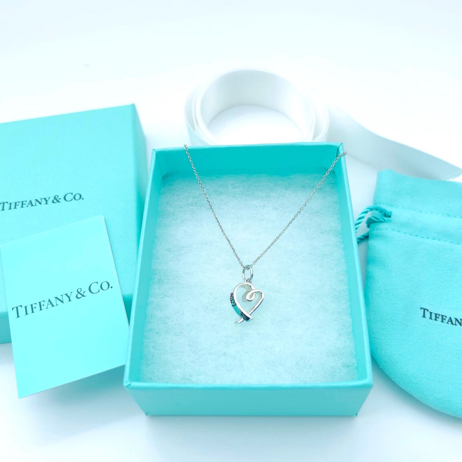 美品】TIFFANY ティファニー ラビングハート ネックレス ティファニー