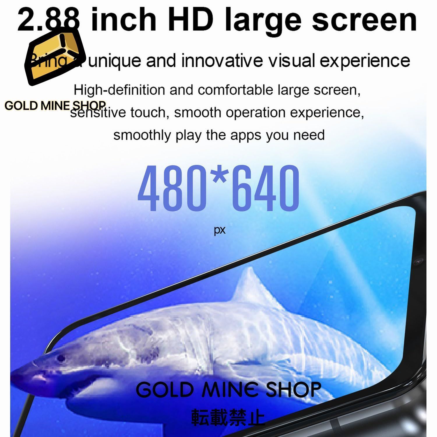 デュアルカメラ付き4G 64G電話時計
