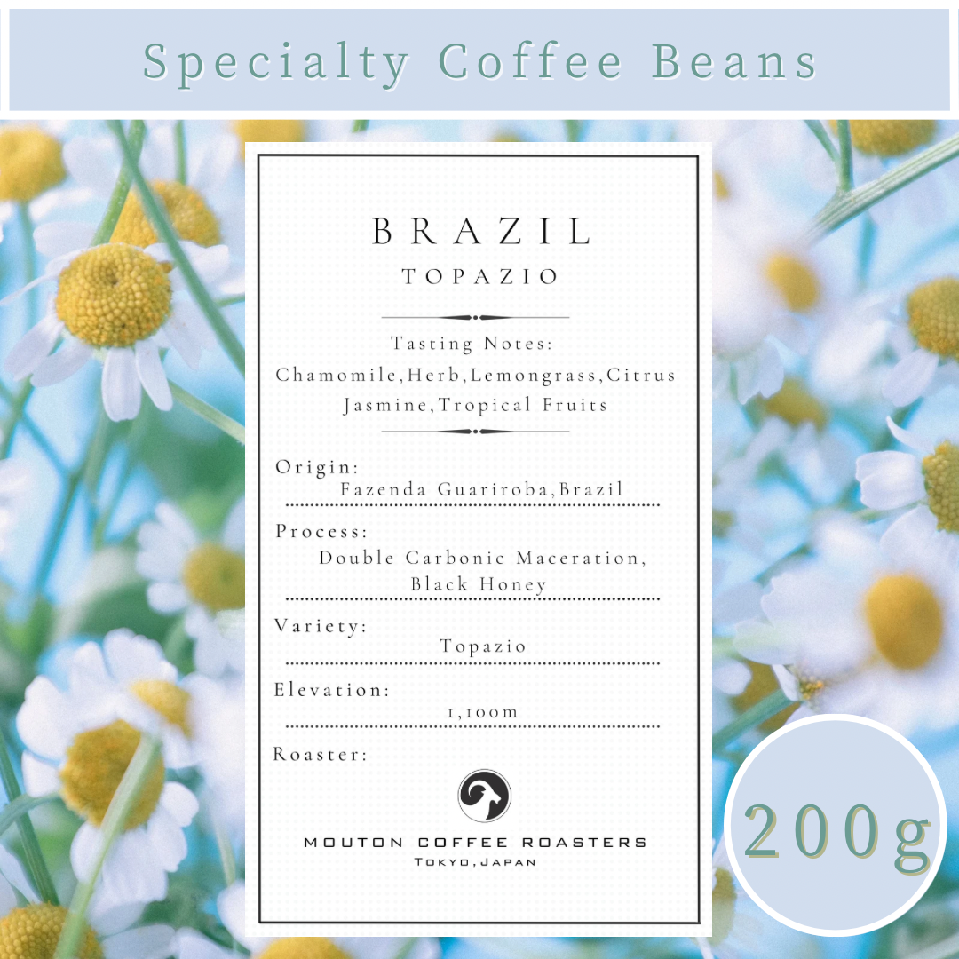 【200g】自家焙煎コーヒー豆　ブラジル　グアリロバ農園　希少種トパージオ-0