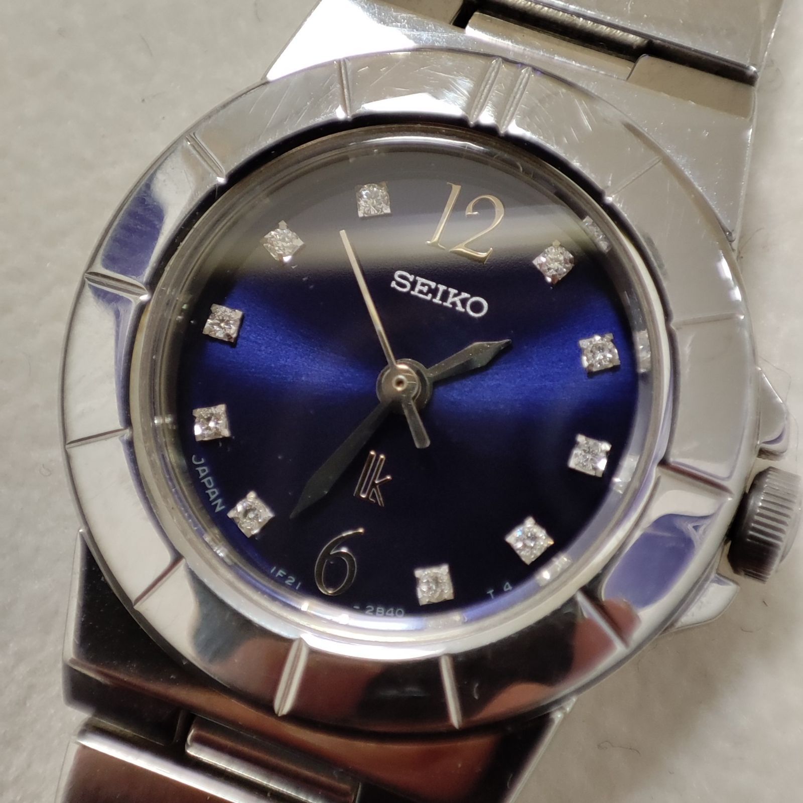 電池交換済] SEIKO ルキア 1F21-0L90 10Pダイヤ レディース 腕時計