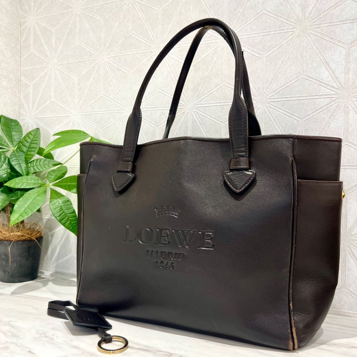 LOEWE ロエベ ヘリテージ トートバッグ レザー　本革 ブラウン レディース LOEWE ロエベ ヘリテージ トートバッグ レザー 本革 ブラウン