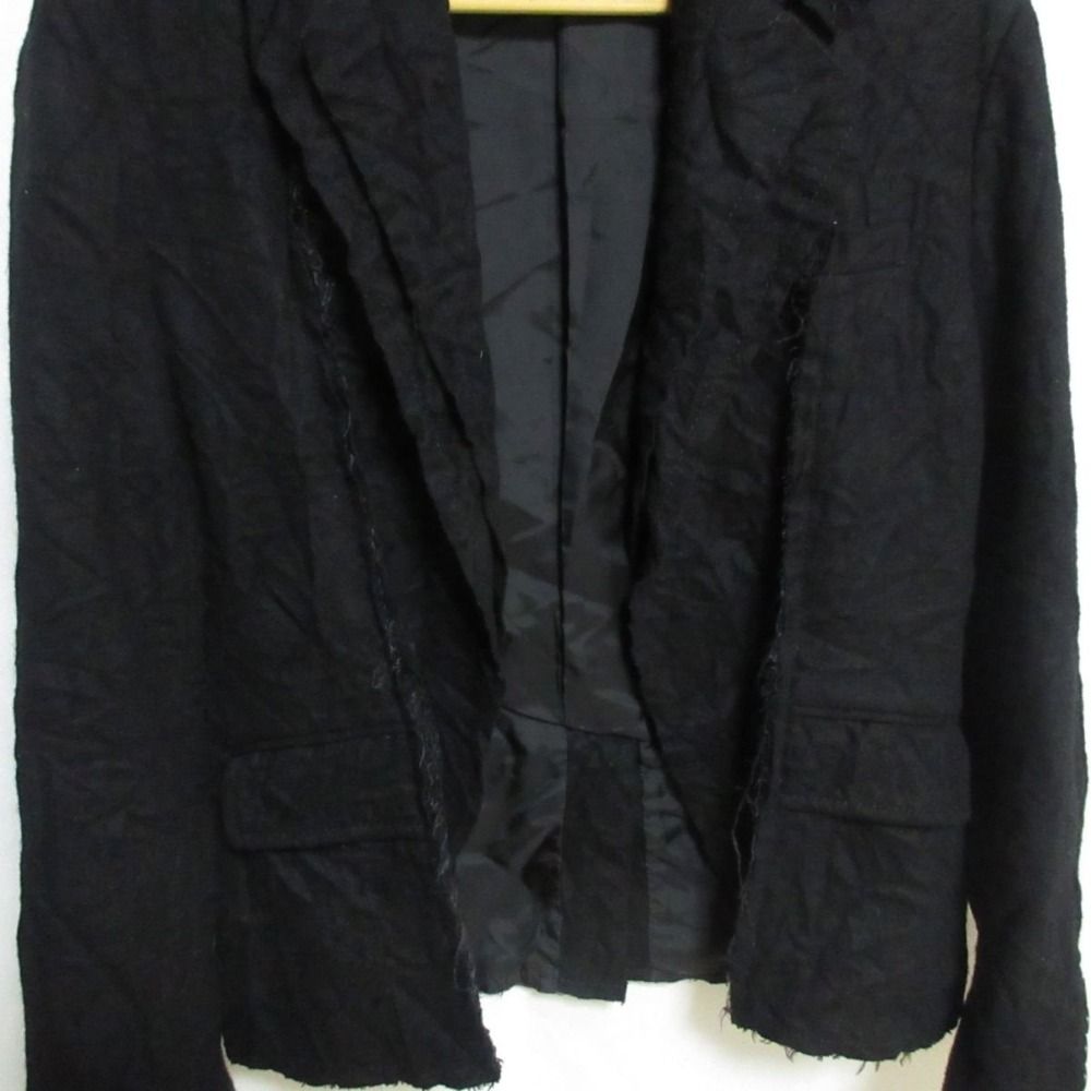 COMME des GARCONS - 良品 07AW tricot COMME des GARCONS トリココムデギャルソン フェルト ボタンレス センターベント ジャケット ブルゾン M ブラック レディース 古着 中古 USED 良品 07AW tricot COMME des GARCONS トリココムデギャルソン
