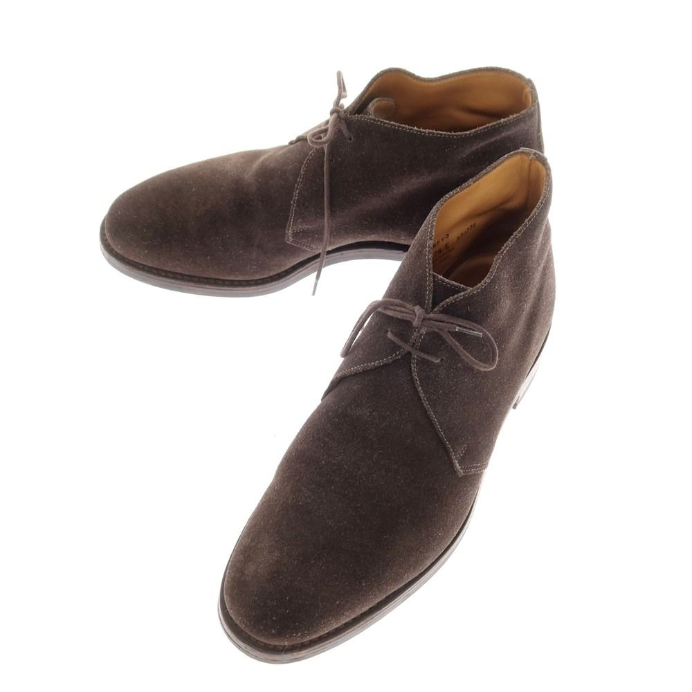 【中古】クロケットアンドジョーンズ CROCKETTu0026JONES CHERTSEY 3 スエード チャッカブーツ ダークブラウン系【サイズ7 1/2 E】【メンズ】