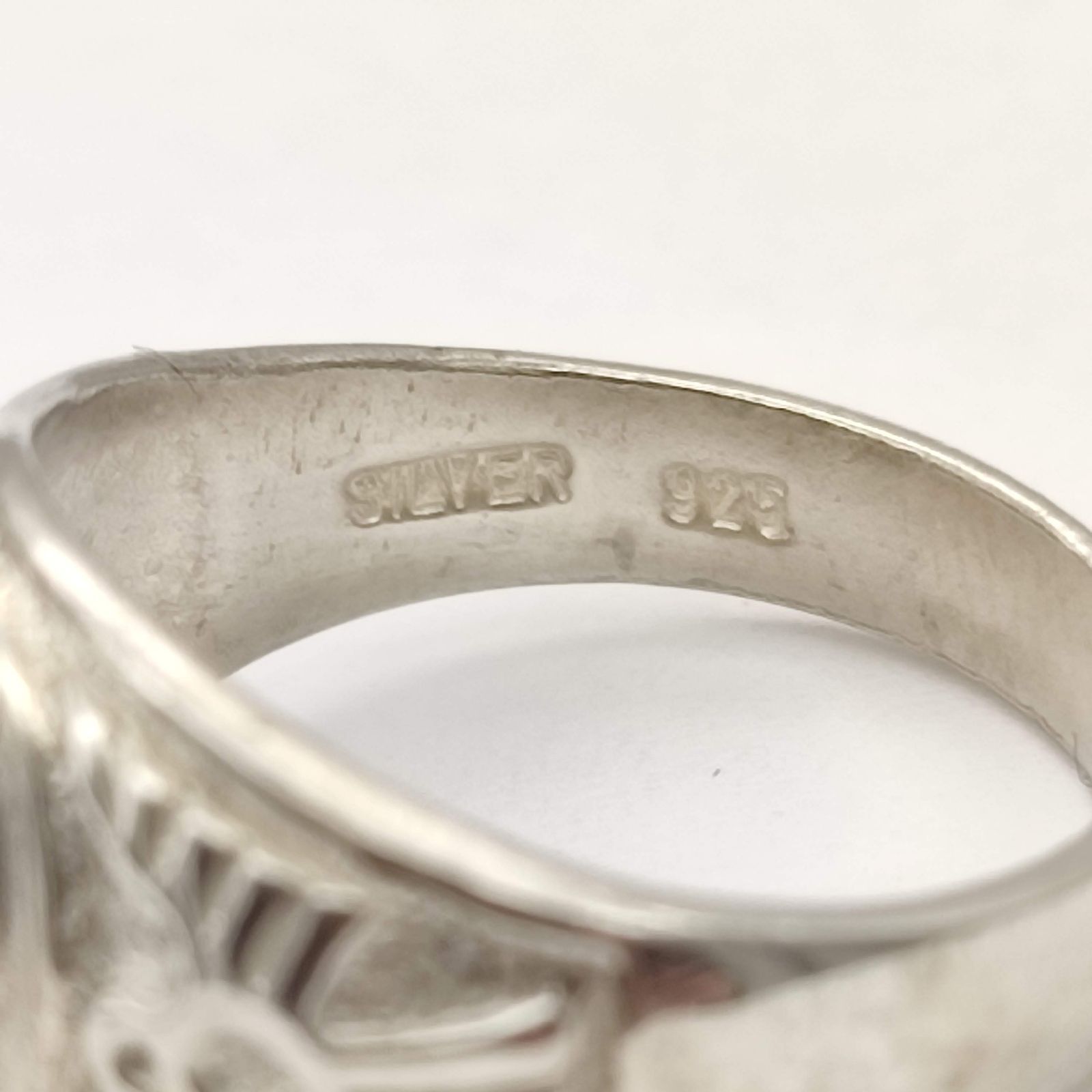 オニキス　シルバーリング11号 オニキスデザインリング SILVER シルバー925 11号 - メルカリ