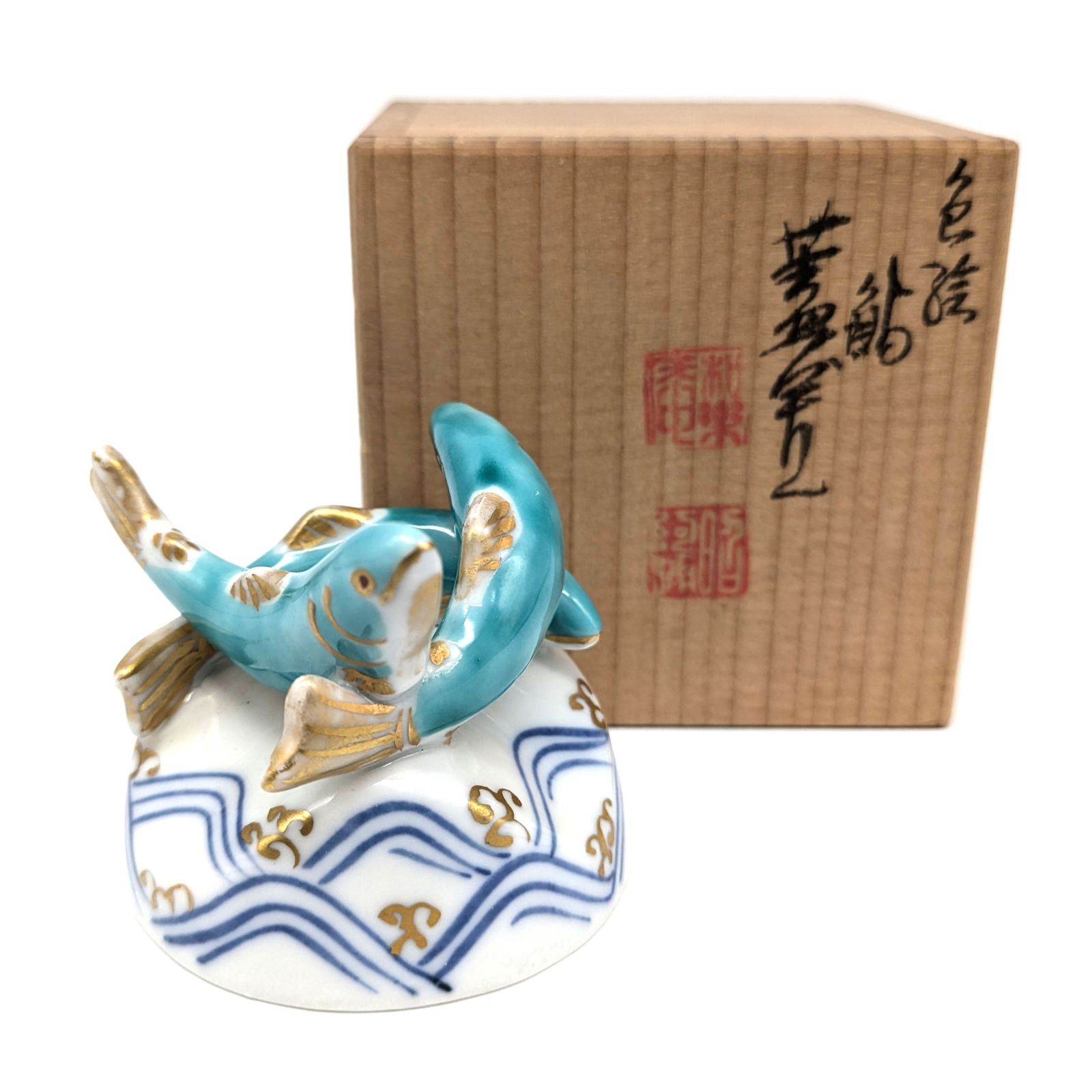 蓋置　鮎　昭阿弥　色絵　茶道具 楽天市場】蓋置 色絵 鮎 高野昭阿弥作 （木箱入） : お茶道具東