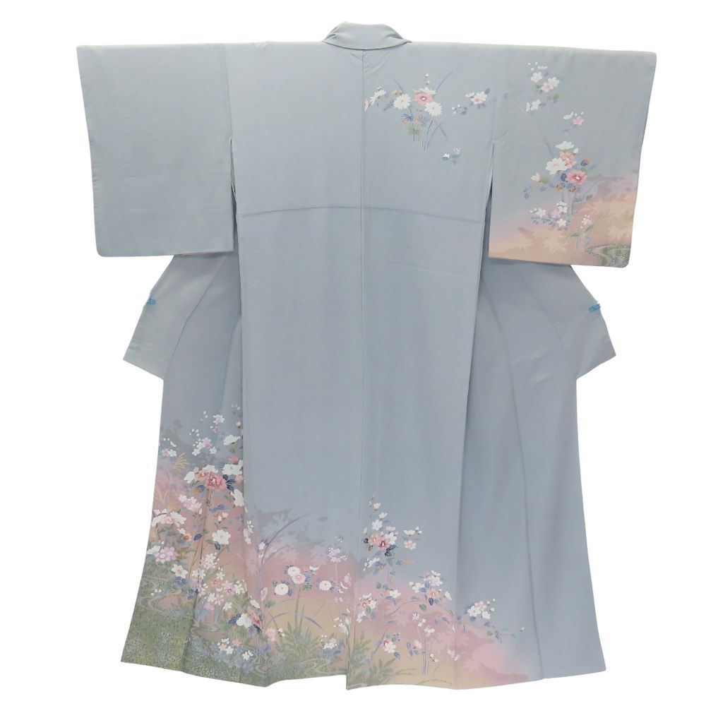 中古】 半幅帯 正絹(金銀糸除く) イエロー系 マルチカラー 縦縞柄 和装