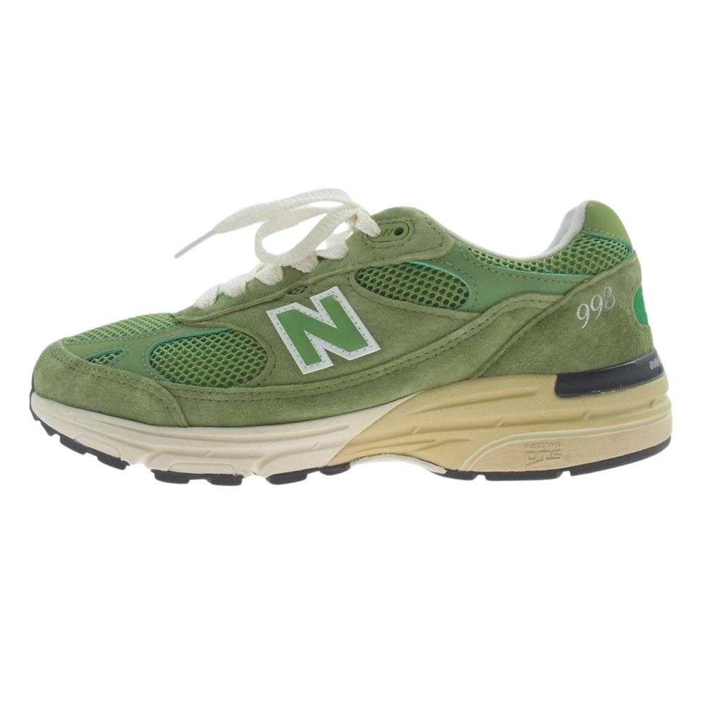 NEW BALANCE ニューバランス スニーカー U993GW USA製 993 Chive チャイブ スエード メッシュ スニーカー グリーン系 25.5cm【中古】