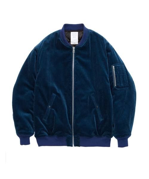 MR.GENTLEMAN】CORDUROY MA-1 Blue size: L - メルカリ