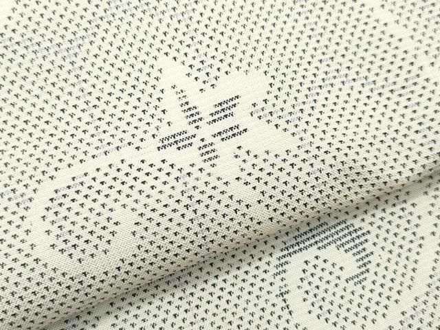 平和屋着物○本場大島紬 白大島 9マルキ 枝梅 三越扱い 正絹 逸品