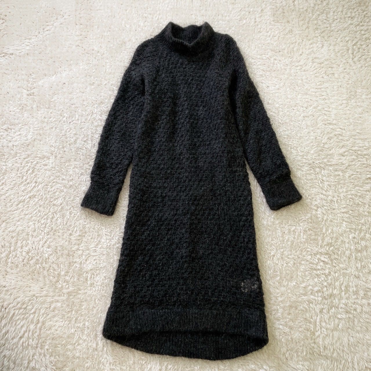 Maison Margiela モヘヤ モックネックニットワンピース ステッチ サイズ4