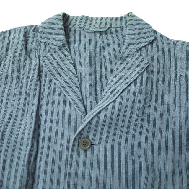 ISSEY MIYAKE MEN コットンリネンストライプ3Bジャケット - メルカリ