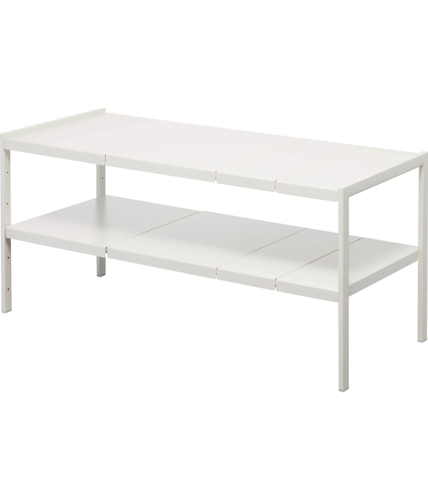 Color:ホワイト_PatternName:2段 D30 山崎実業(Yamazaki) 伸縮 シンク