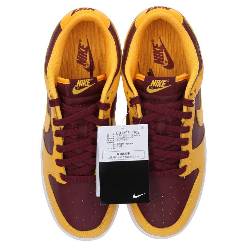 ナイキ DUNK LOW RETRO UNIVERSITY GOLD AND DEEP MAROON DD DD1391