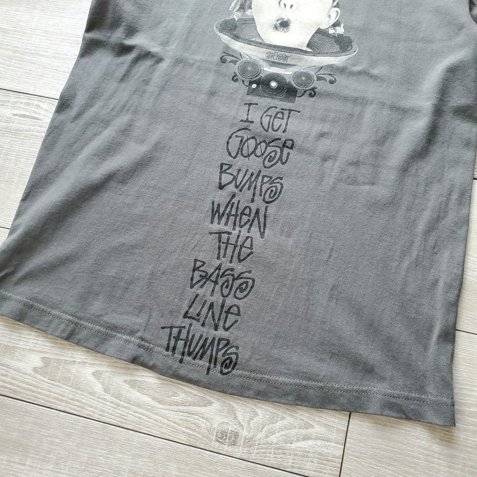 STUSSYステューシー□良品 00s 中期 I GET GOOSE BUMPS 半袖 クルー 