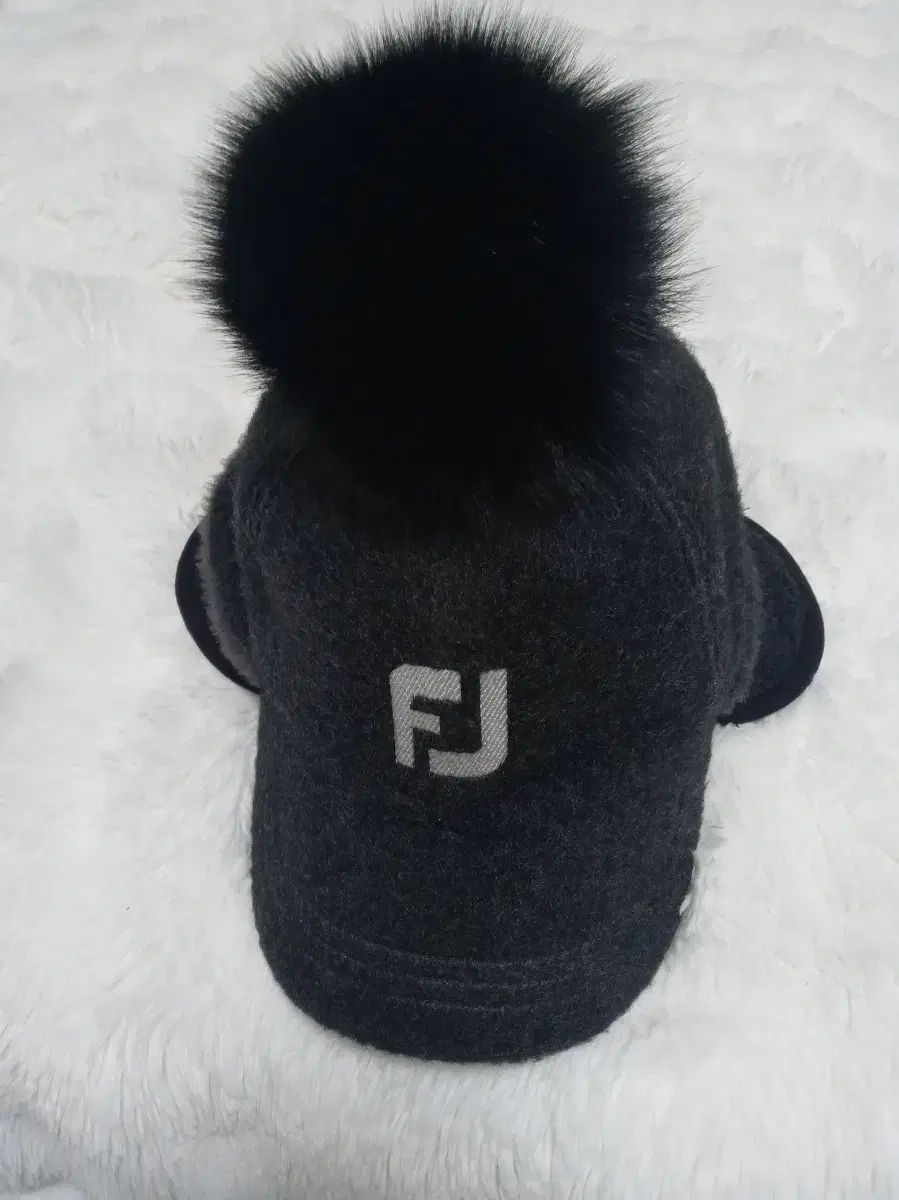 フットジョイ FJ ポンポン ニット帽 ブラック 耳付き