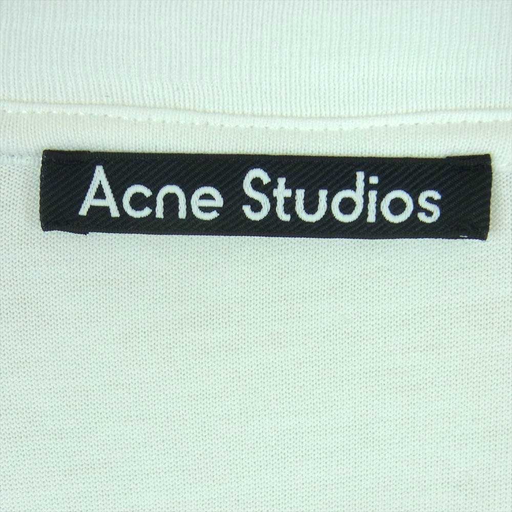 ACNE STUDIOS アクネストゥディオズ FA-UX-TSHI000057 袖テープ フェイス パッチ 長袖 Tシャツ ホワイト系 M【中古】