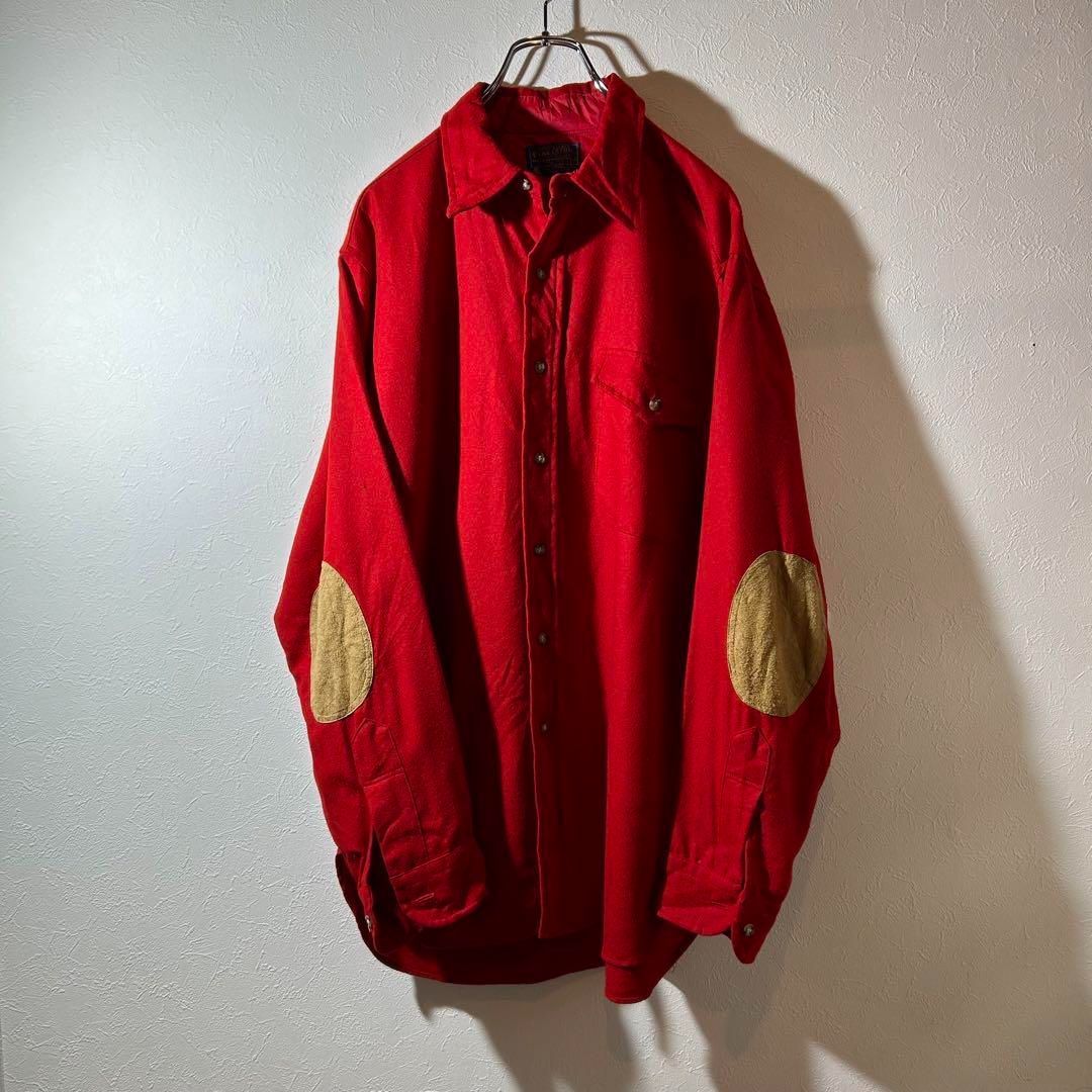 USA製 70s Pendleton 単色レッド BDシャツ エルボーパッチ L - メルカリ
