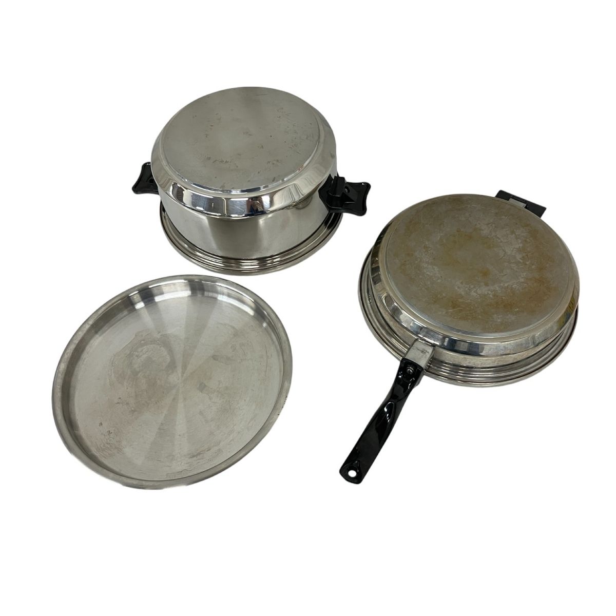 inkor lustre craft 鍋　4点セット　中古品 ビタクラフト Nシリーズ 片手鍋 18cm ガス火 IH対応 No.7142