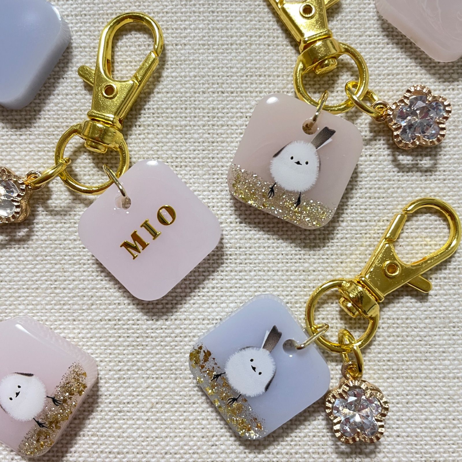 シマエナガキーホルダー　チャーム　レジン　ハンドメイド　オーダーページ シマエナガキーホルダー チャーム レジン ハンドメイド オーダーページ