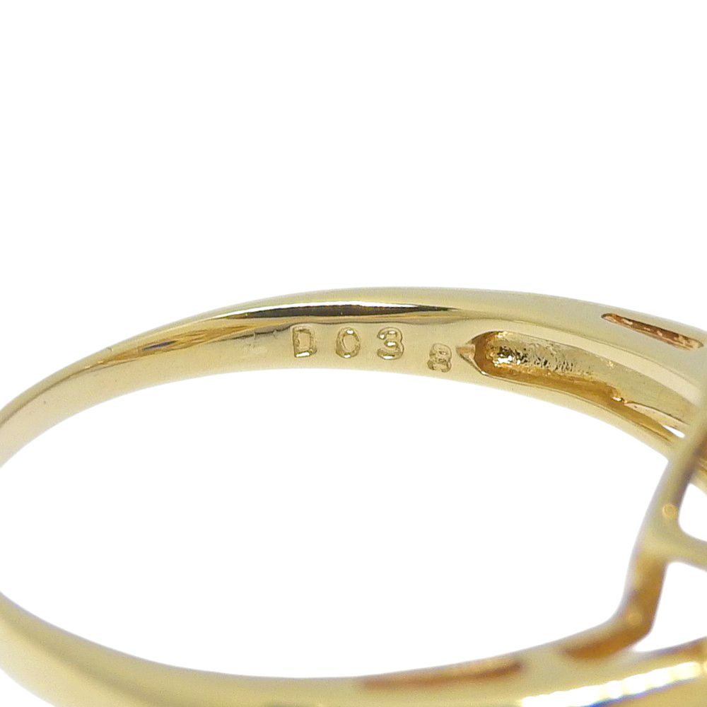 本物保証】 鑑付 新品同様 リング 4.3g K18YG サファイア1.13ct