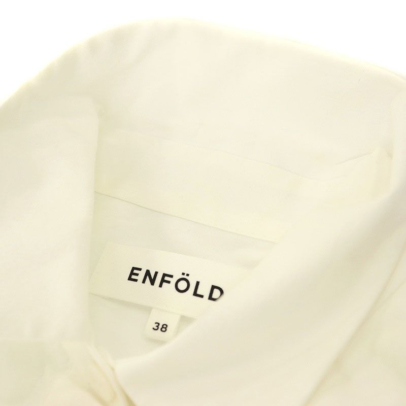 エンフォルド ENFOLD 25SS LAYERED HALF‐SLEEVES SHIRT シャツ 七分袖 38 ホワイト /HK ■OS レディース 25SS】ENFOLD エンフォルド / LAYERED HALF‐SLEEVES SHIRT