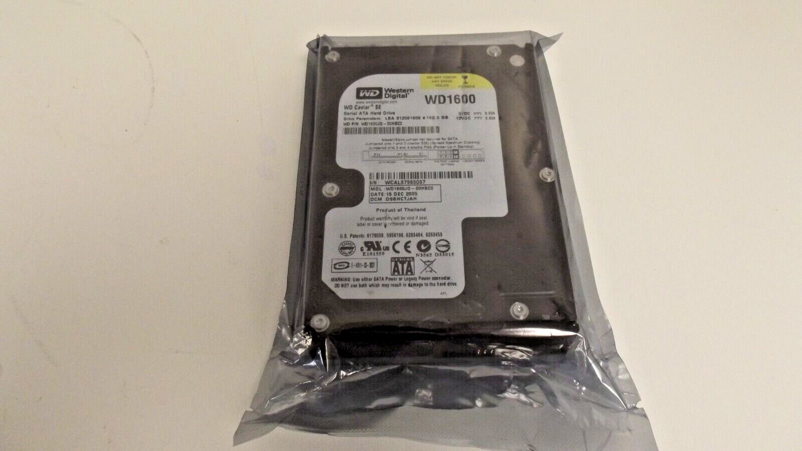 Western Digital 160GB 7.2k 3.5 in. SATA HDD WD1600JD-00HBC0 SATA 1.5Gbps 8MB A-4
