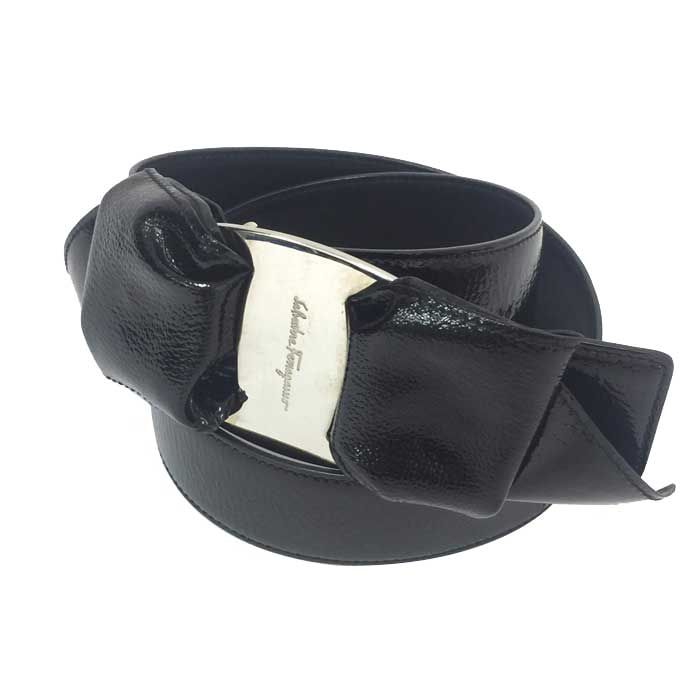 フェラガモ Salvatore Ferragamo ヴァラ リボンベルト ブラック【】