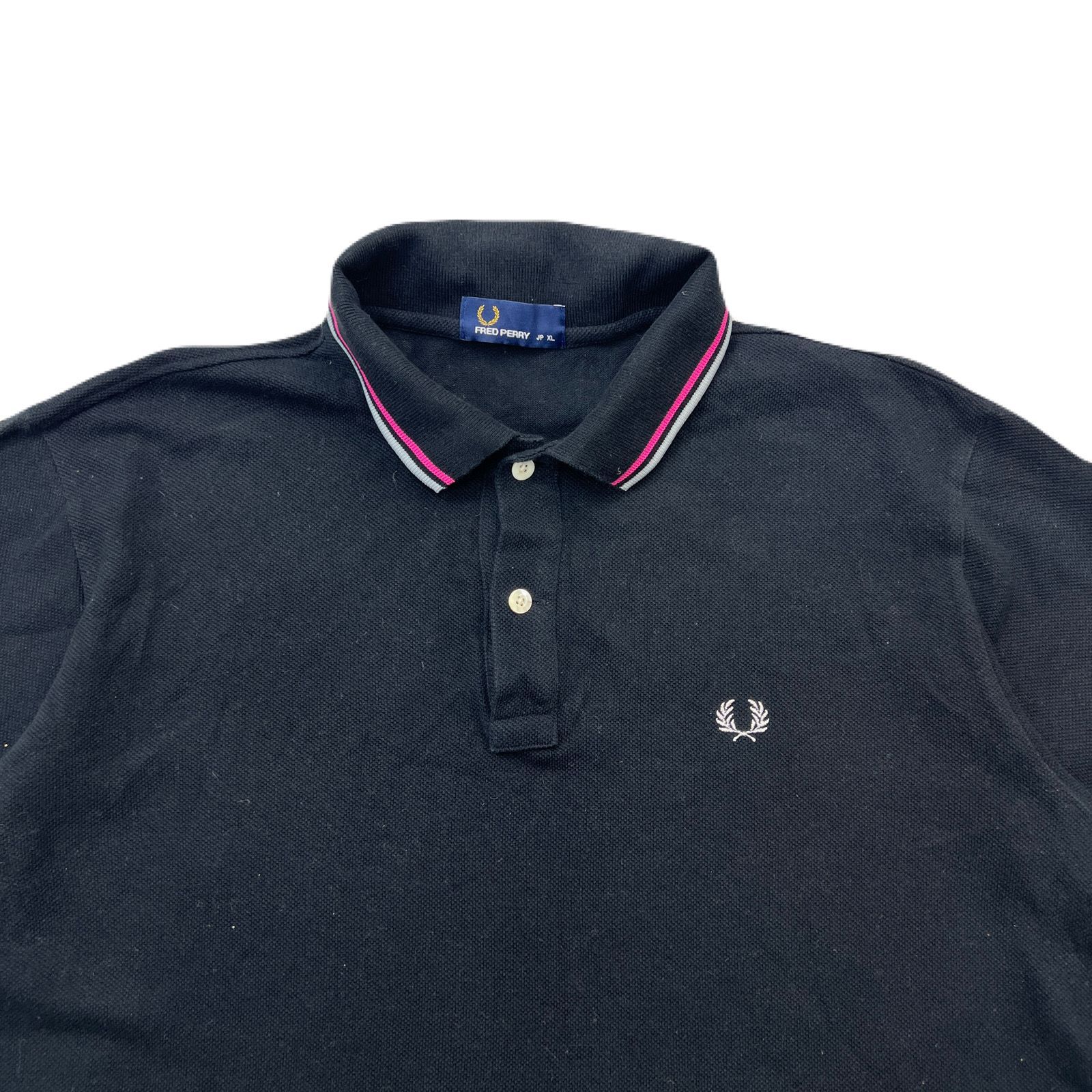 Fred Perry ポロシャツ メンズ XL ブラック 【 定番 人気 細身