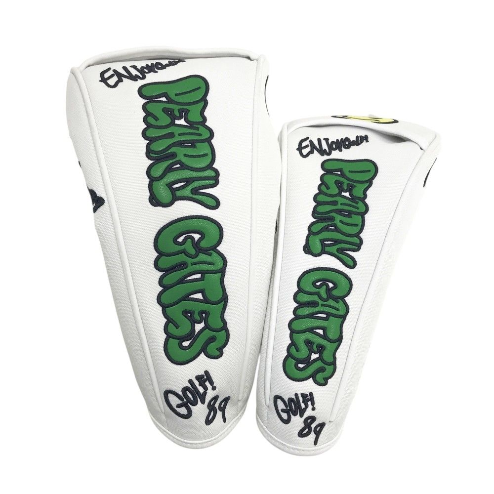 PEARLY GATES パーリーゲイツ モデル ヘッドカバー ニコちゃん 2点セット ホワイト系 DR FW 240101547201 ゴルフウェア ストスト