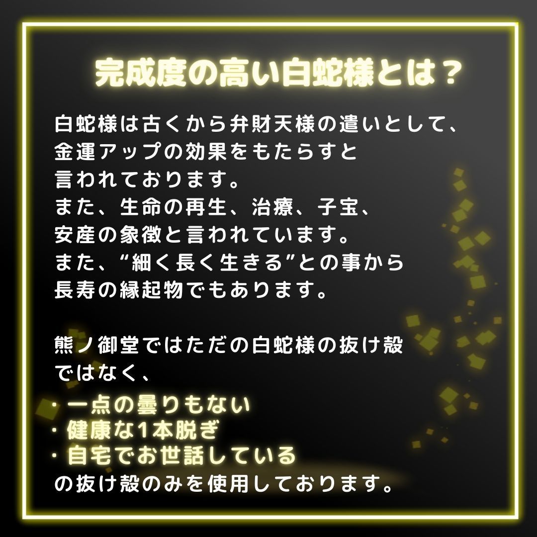 蛇の抜け殻✨スティック✨桜吹雪✨縦長✨白蛇のお守り【天赦日ご祈祷 