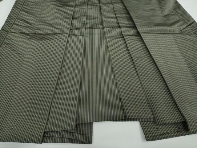 平和屋着物●男性 馬乗り袴 縞 正絹 DAAW5352ud