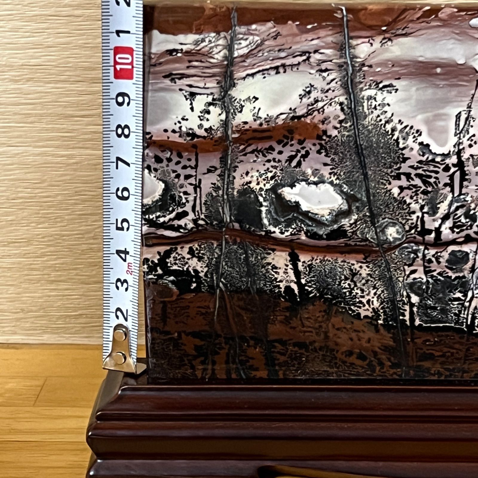⬛︎【一点もの】ピクチャージャスパー スライス 自然風景画模様 台座