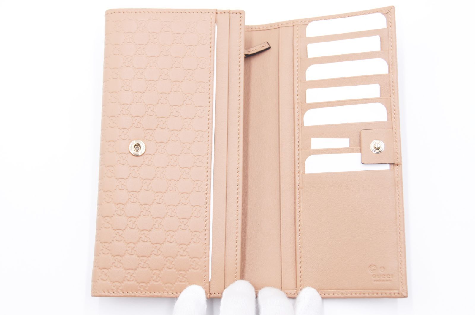 GUCCI グッチ マイクログッチシマ 2つ折り長財布 449396 レザー