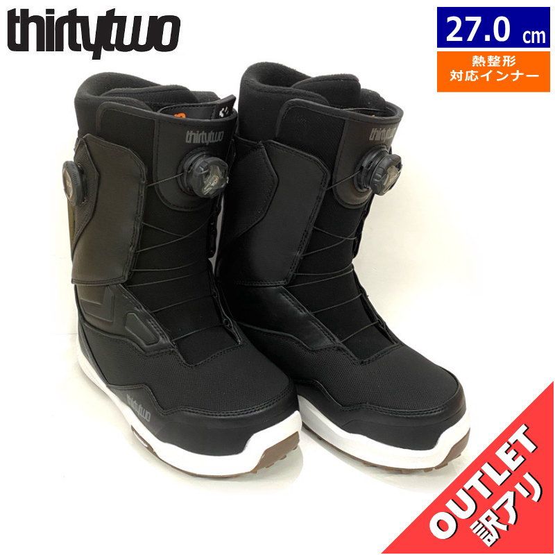 OUTLET 24-25 THIRTYTWO TM-2 DOUBLE BOA WIDE BLACK WHITE GUM 27cm サーティーツー メンズ スノーボードブーツ 日本