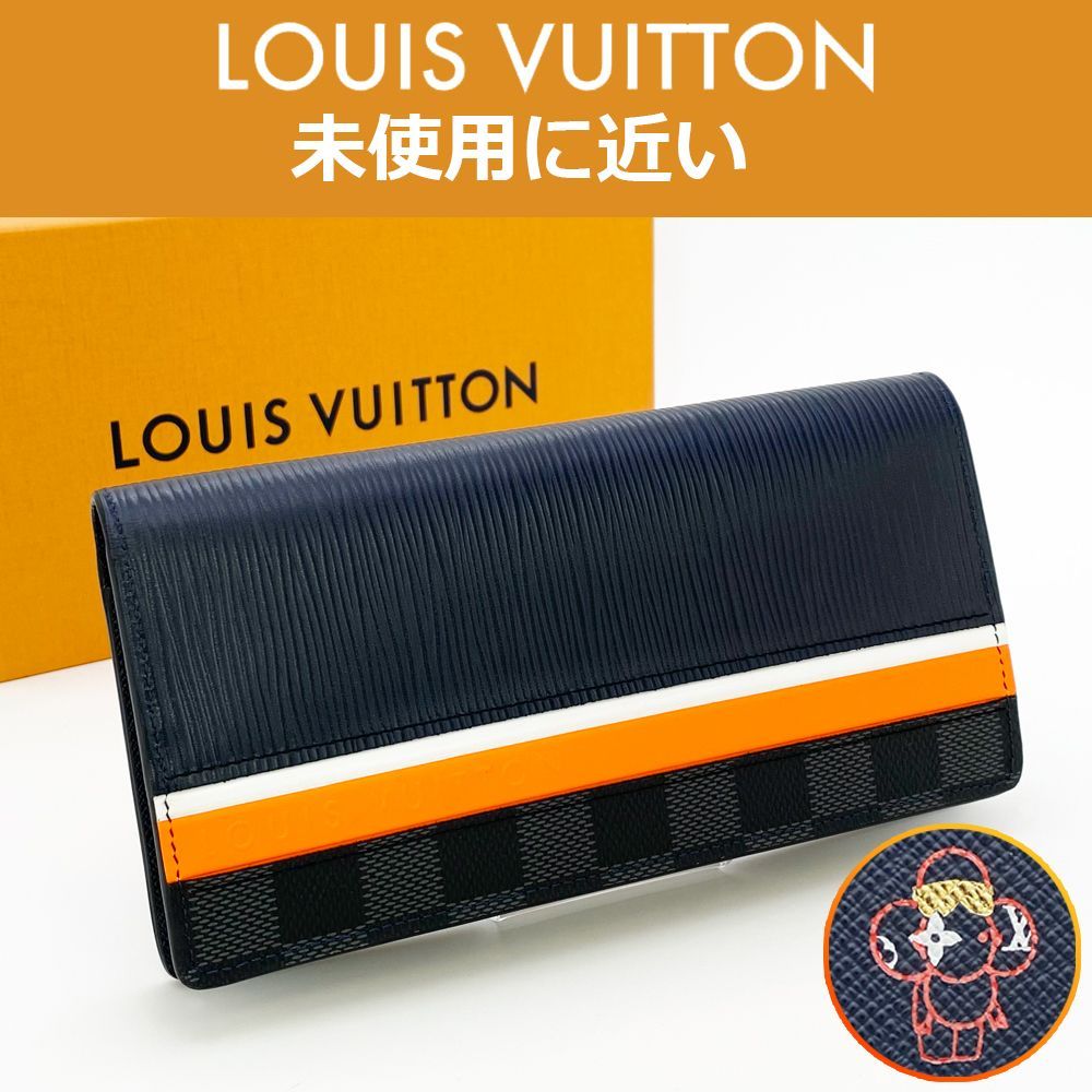 エピ+ダミエ・グラフィット ポルトフォイユ・ブラザ NM ブルーマリーヌ