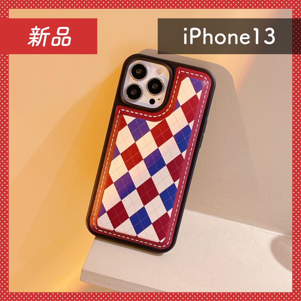 🔴新品未使用🔴 iPhone13 アーガイル チェック レトロ スマホ 🔴新品未使用🔴 iPhone13 アーガイル チェック レトロ スマホ