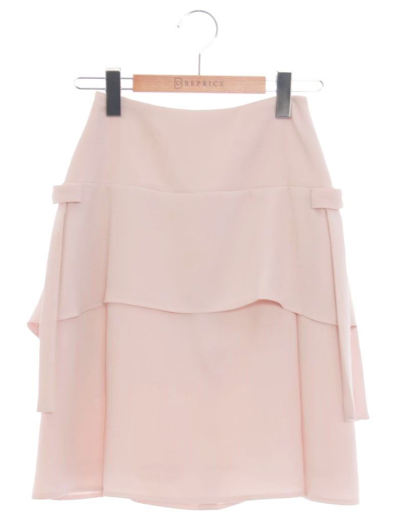 ルネ 6734030 スカート 34 ピンク サイドリボン ティアード