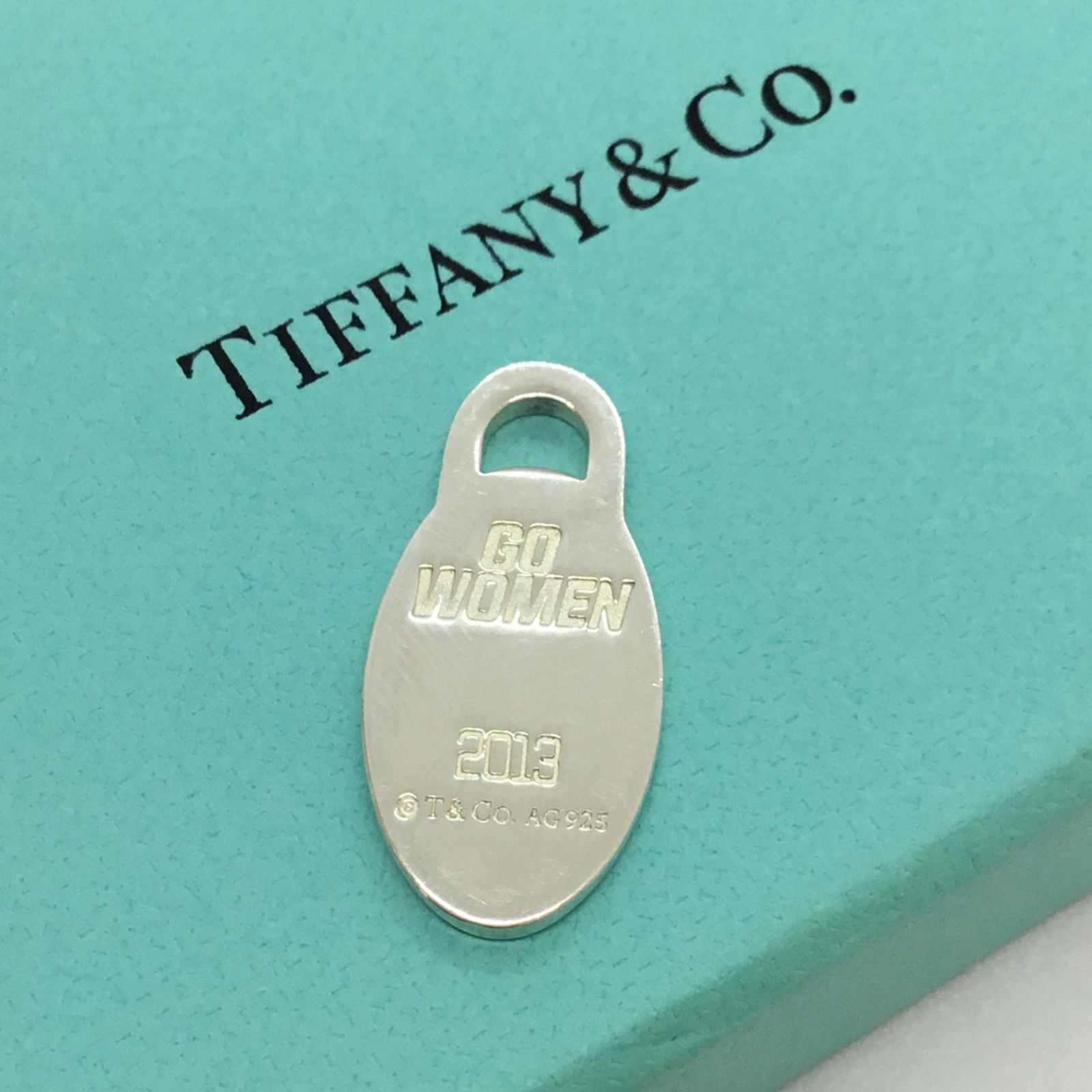 TIFFANY&Co. ティファニー／ GO WOMEN リリー(百合) ペンダントトップ　2013名古屋 ウィメンズ マラソン 完走記念品 ／  非売品 ／ ティファニーペンダント ／ シルバーネックレス ／ シルバー925 (Ag925) ／ ブランド